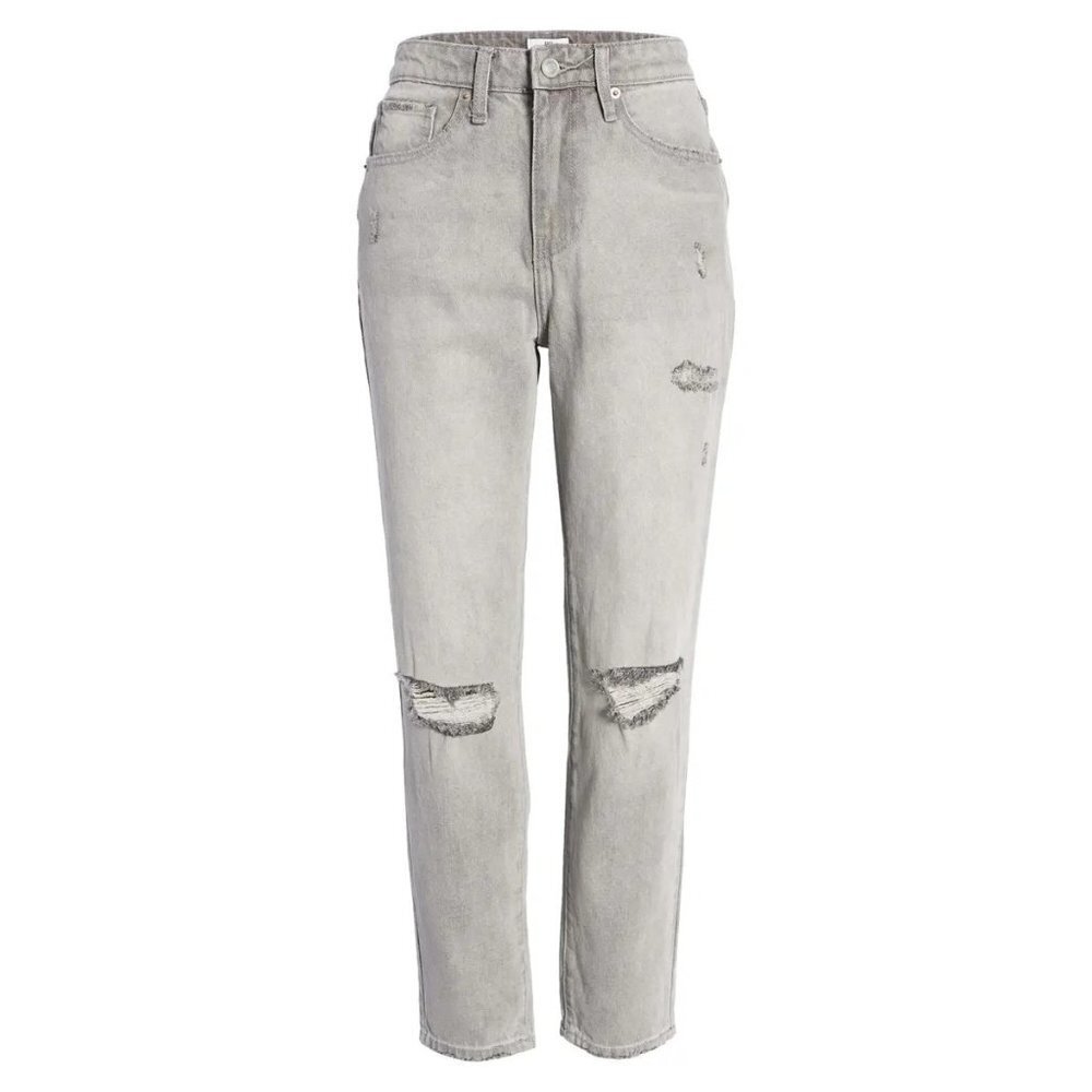 NWT BP Distressed Light Greywash High Waist Mom Jeans Size 26 - Picture 6 of 15